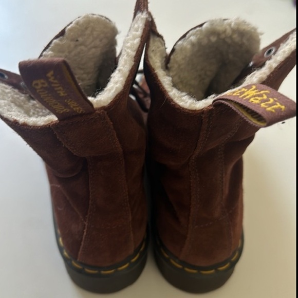 DR MARTENS Serena Womens Hi Brown Suede Lace-up Ankle Boots - Picture 8 of 10